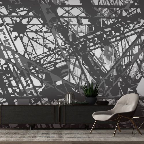 Carta da parati contemporanea - EIFFEL - LGD01 décor mural sur mesure - panoramica / con motivo urbano / personalizzabile