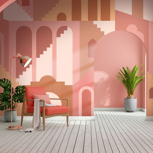 Carta da parati contemporanea - MEDINA MD8702 - LGD01 décor mural sur mesure - panoramica / con motivi geometrici / con motivo urbano
