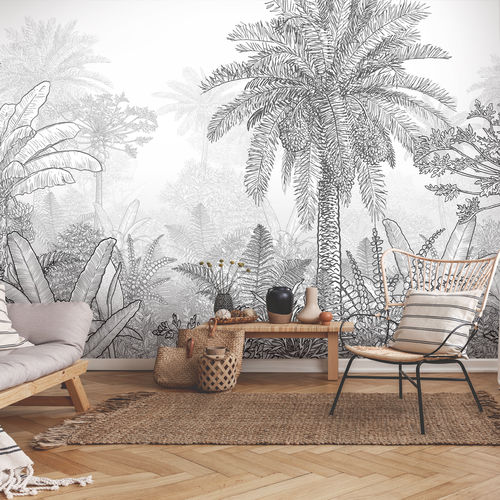 Carta da parati contemporanea - LOMBOK LK6391 - LGD01 décor mural sur mesure - con motivi naturali / con motivi floreali / panoramica