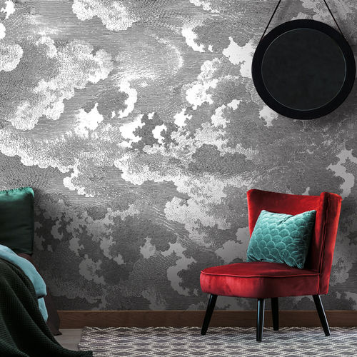 Carta da parati design originale - NUBULIS NB8064 - LGD01 décor mural sur mesure - con motivi naturali / panoramica / aspetto tessuto