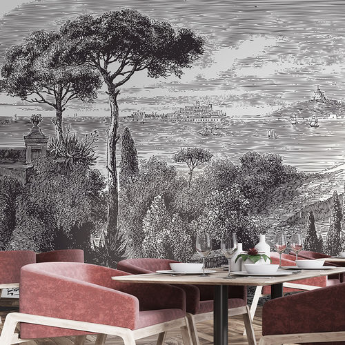 Carta da parati contemporanea - SICILE SC5627 - LGD01 décor mural sur mesure - con motivi naturali / panoramica / personalizzabile