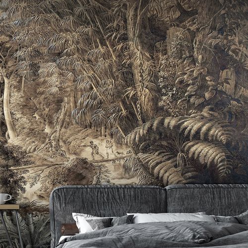 Carta da parati classica - FORET VIERGE DU BRESIL - LGD01 décor mural sur mesure - con motivi naturali / aspetto tessuto / colore personalizzabile