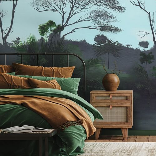 Carta da parati contemporanea - ARUN AN0530 - LGD01 décor mural sur mesure - con motivi naturali / aspetto tessuto / aspetto carta da parati