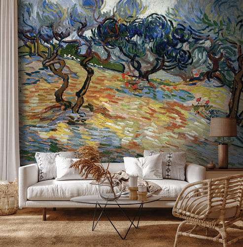 Carta da parati contemporanea - OLIVIERS - LGD01 décor mural sur mesure - con motivi naturali / aspetto tessuto / aspetto mosaico