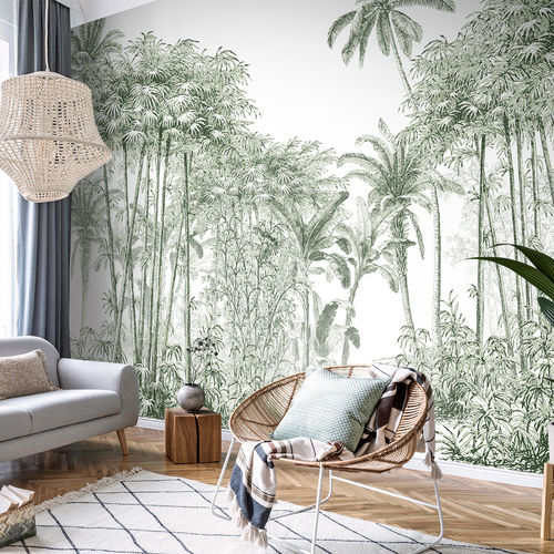 Carta da parati contemporanea - MANAUS MS4067 - LGD01 décor mural sur mesure - con motivi naturali / panoramica / verde