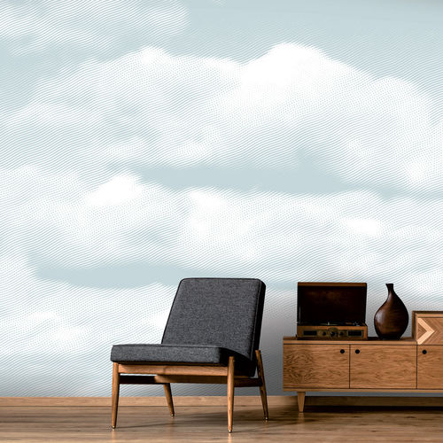 Carta da parati contemporanea - CUMULUS CS8002 - LGD01 décor mural sur mesure - con motivi naturali / panoramica / celeste