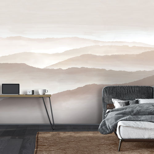 Carta da parati contemporanea - LEISURE LU9407 - LGD01 décor mural sur mesure - con motivi naturali / panoramica / in tessuto non tessuto