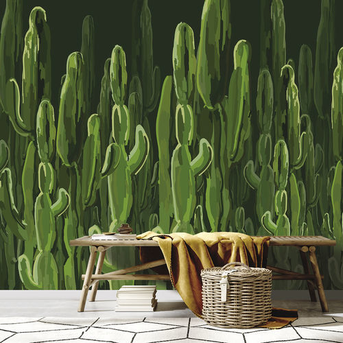Carta da parati contemporanea - CACTACEA CA5047 - LGD01 décor mural sur mesure - con motivi naturali / floreale / panoramica