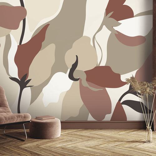 Carta da parati contemporanea - MOHALA MH9074 - LGD01 décor mural sur mesure - con motivi naturali / panoramica / geometrica