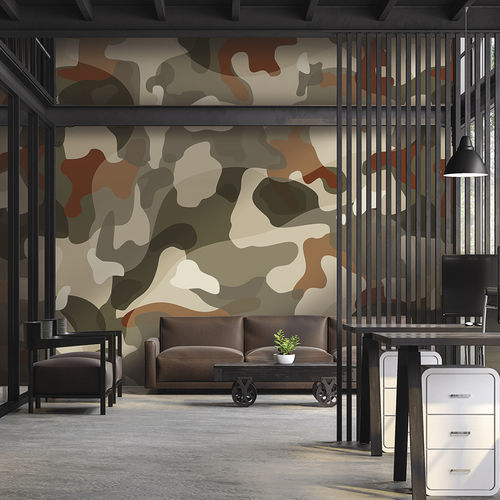 Carta da parati contemporanea - CAMOUFLA - LGD01 décor mural sur mesure - con motivo astratto / multicolore / colore personalizzabile