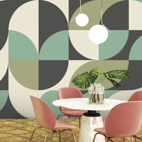 Carta da parati vintage - ARTIUM AM6832 - LGD01 décor mural sur mesure - panoramica / geometrica / verde