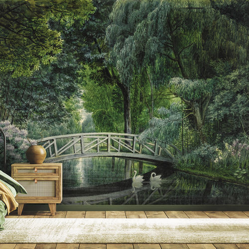 Carta da parati in stile - VUE DU PONT DE BOIS LGD17-615705 - LGD01 décor mural sur mesure - panoramica / in tessuto non tessuto / lavabile