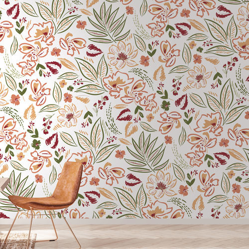 Carta da parati design originale - GERMINA - LGD01 décor mural sur mesure - con motivi naturali / con motivi floreali / panoramica