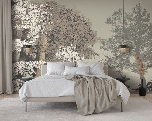 Carta da parati in stile scandinavo - LISIERE - LGD01 décor mural sur mesure - con motivi naturali / panoramica / personalizzabile