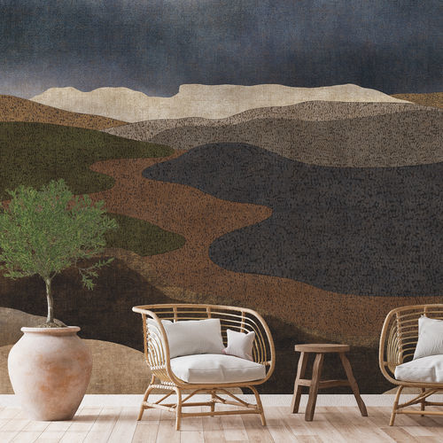 Carta da parati contemporanea - GOBI - LGD01 décor mural sur mesure - con motivi naturali / panoramica / aspetto carta da parati