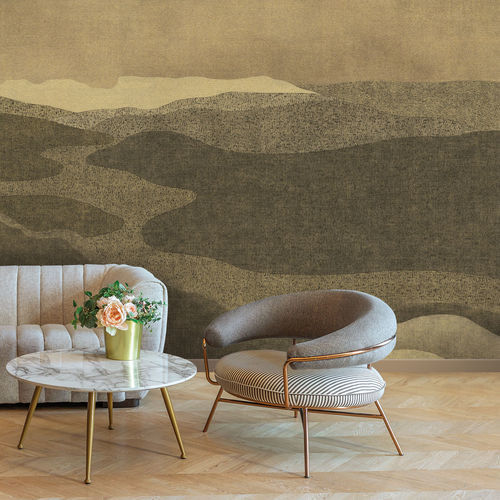 Carta da parati contemporanea - GOBI DORÉ - LGD01 décor mural sur mesure - in tessuto non tessuto / in poliestere / con motivi naturali