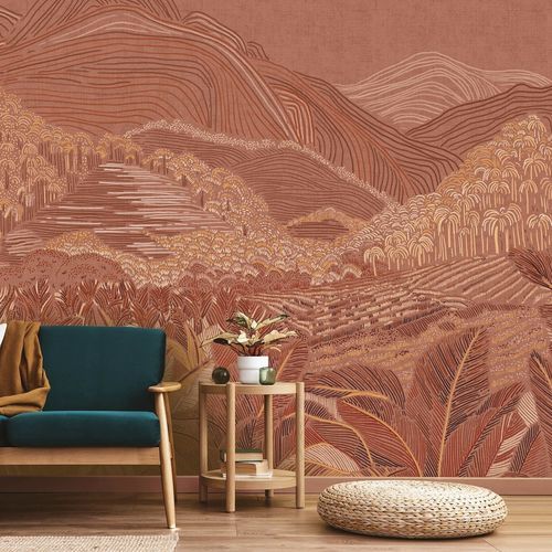 Carta da parati contemporanea - BANAUE - LGD01 décor mural sur mesure - in tessuto non tessuto / in poliestere / con motivi naturali