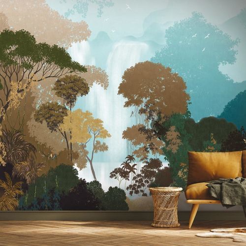 Carta da parati design biofilico - NAUYACA - LGD01 décor mural sur mesure - in tessuto non tessuto / in poliestere / con motivi naturali