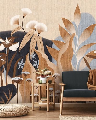 Carta da parati contemporanea - OREA - LGD01 décor mural sur mesure - con motivi floreali / con motivi naturali / multicolore