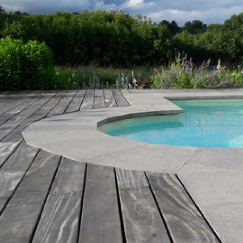Bordo di piscina in calcestruzzo - GRÉSÉ - ROUVIERE - in pietra arenaria / antiscivolo / d'angolo