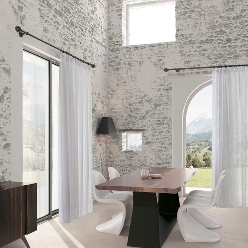 Bastone per tende in ferro modellato - STILÈ - MOTTURA SpA - con azionamento manuale / per installazioni a soffitto / con fissaggio murale