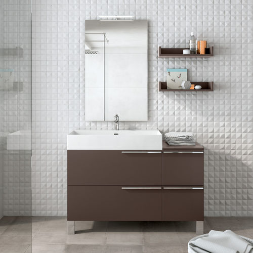 Mobile lavabo doppio - MERCURY - BMT Bagni - da appoggio / in legno / contemporaneo