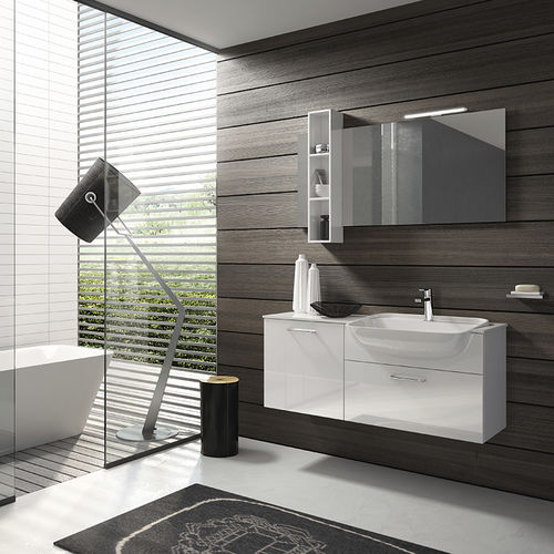 Mobile lavabo sospeso - BLUES - BMT Bagni - in legno / contemporaneo / senza ante