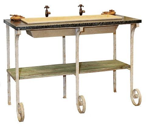 Mobile lavabo sospeso - AUGE - PROVENCE & FILS - in ceramica / classico