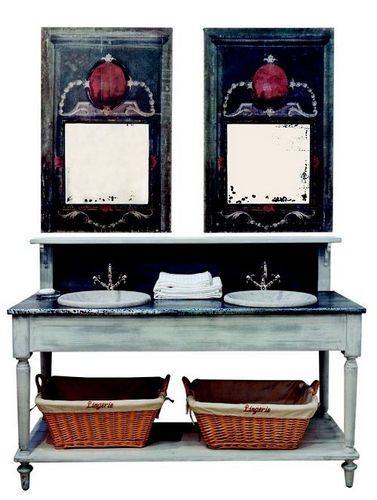 Mobile lavabo da appoggio - DRAPIÈRE - PROVENCE & FILS - in legno / classico