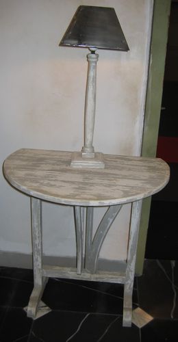 Tavolo d'appoggio classico - GUSTAVIA - PROVENCE & FILS - in legno / a mezzaluna / per uso residenziale