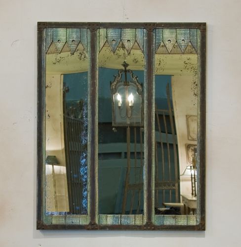 Specchio a muro - DOCKER - PROVENCE & FILS - classico / rettangolare / in legno