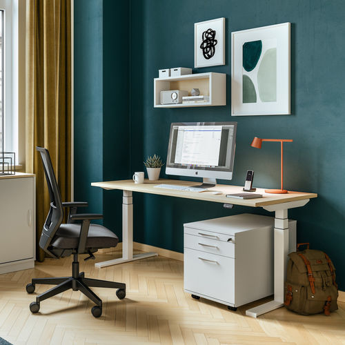 Scrivania da terra - TENSOS - ASSMANN BÜROMÖBEL GMBH & CO. KG - da 2 persone / contemporanea / in rovere