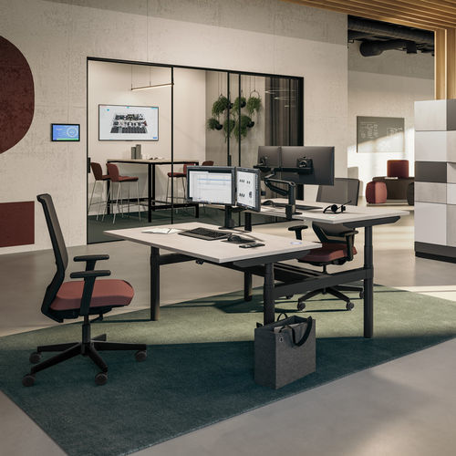 Scrivania bench - TENSOS COMPACT - ASSMANN BÜROMÖBEL GMBH & CO. KG - da terra / da 2 persone / individuale