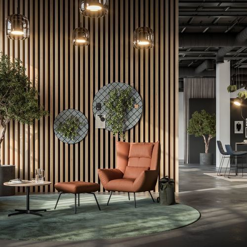 Poltrona contemporanea - LEVANTO - ASSMANN BÜROMÖBEL GMBH & CO. KG - in tessuto / in pelle / in metallo