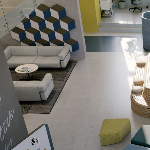 Divano design minimalista - CUCCO - ASSMANN BÜROMÖBEL GMBH & CO. KG - in tessuto / in metallo / con braccioli