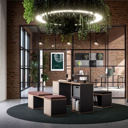 Pannello murale per sistemazione oggetti autoportante - CUBAS | FLEX - ASSMANN BÜROMÖBEL GMBH & CO. KG - contemporaneo / in legno / professionale