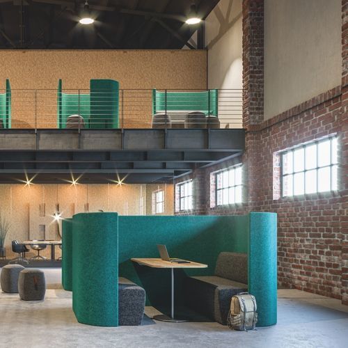 Isola di privacy per ufficio per riunioni - SYNEO SOFT - ASSMANN BÜROMÖBEL GMBH & CO. KG - in legno / in tessuto