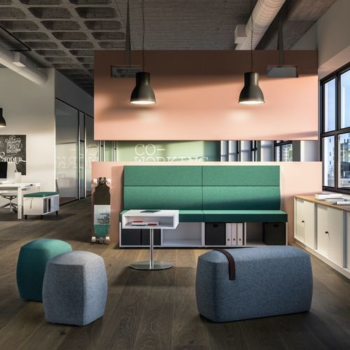 Divano contemporaneo - SYNEO PART - ASSMANN BÜROMÖBEL GMBH & CO. KG - in tessuto / in ecopelle / senza braccioli