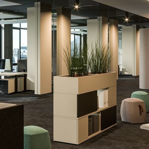 Fioriera in legno - BOX - ASSMANN BÜROMÖBEL GMBH & CO. KG - in plastica / rettangolare / quadrata