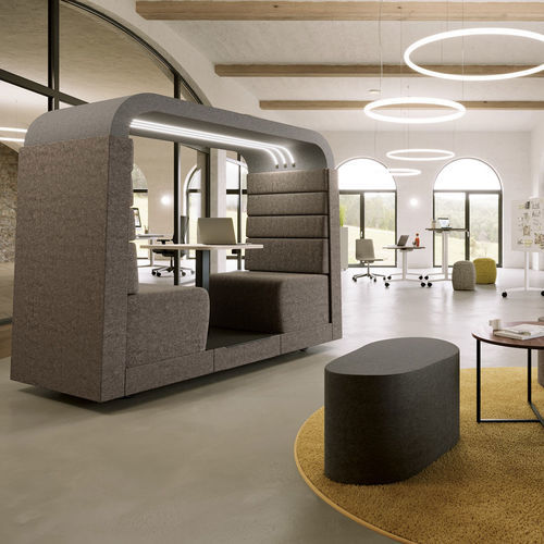 Isola di privacy per ufficio da 2 persone - SYNEO SOFT | FREESTYLE - ASSMANN BÜROMÖBEL GMBH & CO. KG - da 4 persone / per riunioni / in legno