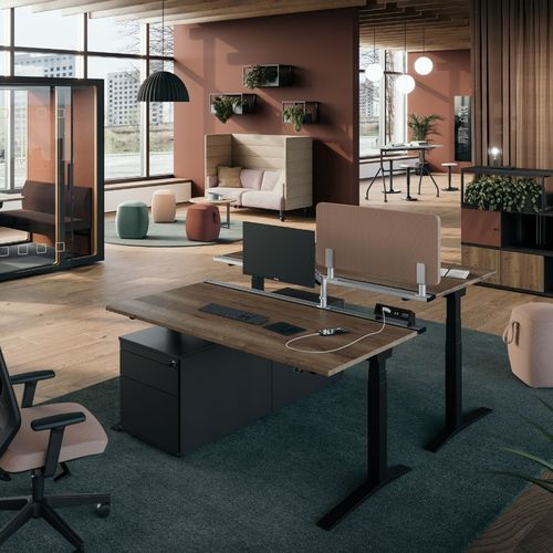 Scrivania da terra - CANVARO - ASSMANN BÜROMÖBEL GMBH & CO. KG - da 2 persone / contemporanea / in legno
