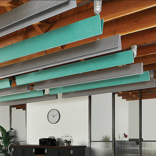 Baffle acustico in PET - A BAFFLES - Kirei USA - a soffitto / decorativo / ignifugo