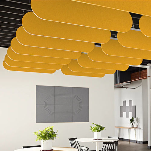 Baffle acustico in PET - CAPSULE - Kirei USA - sospeso / a soffitto / semicircolare