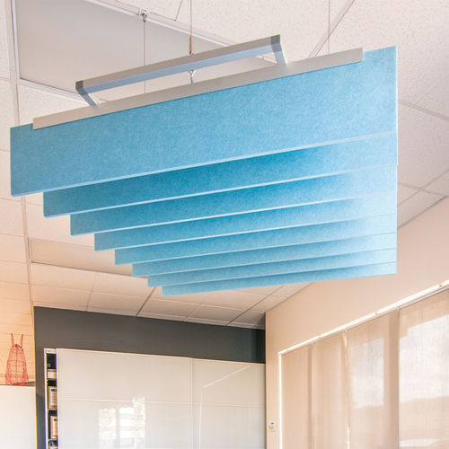 Baffle acustico in PET - ECHOSKY - Kirei USA - a soffitto / rettangolare / decorativo