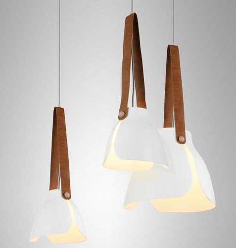 Lampada a sospensione - SWISS  - Mantra - in lamiera / in legno / in pelle
