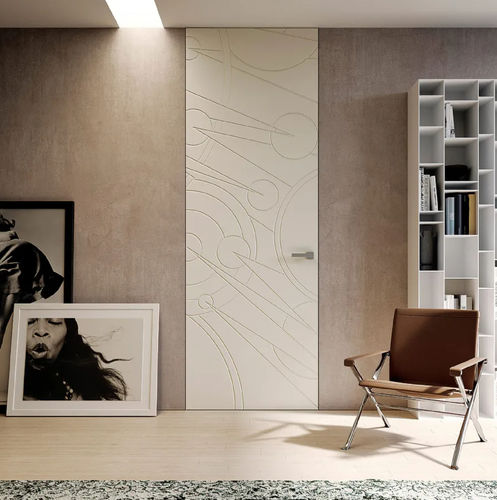 Porta da interno - Filomuro Minima Costellazioni  - Bertolotto Porte - in MDF / in vetro / battente