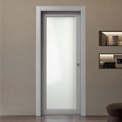 Vetrata scorrevole - 2020V GHIAIA OPACO - Bertolotto Porte - in legno / in MDF / in abete