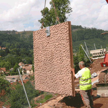 Muro di contenimento in cemento armato - RENFOTER® PANNEAU - Vivalp - in acciaio galvanizzato / modulare / prefabbricato