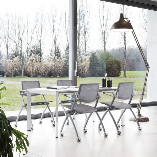 Sedia visitatore design - ZERO9 - Aresline - da interno / in tessuto / in metallo