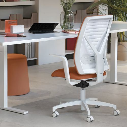 Sedia da ufficio contemporanea - DOTWAY  - Aresline - in tessuto / in plastica / con supporto in alluminio